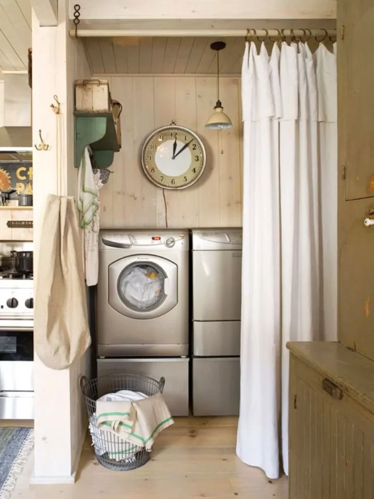 How to Hide Washer and Dryer in Kitchen