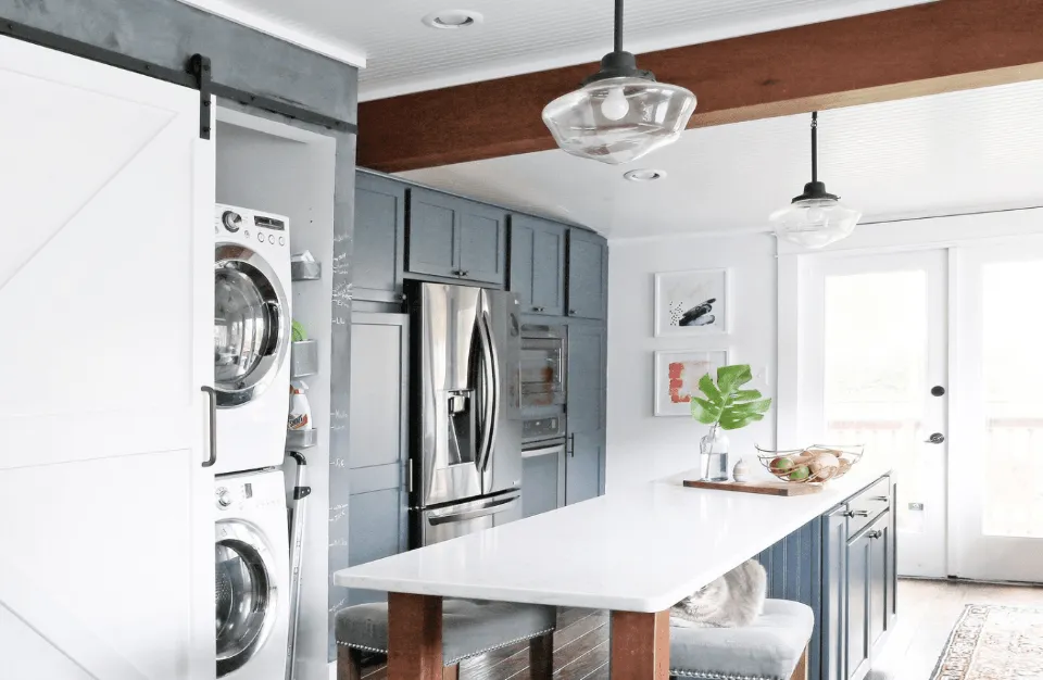 How to Hide Washer and Dryer in Kitchen
